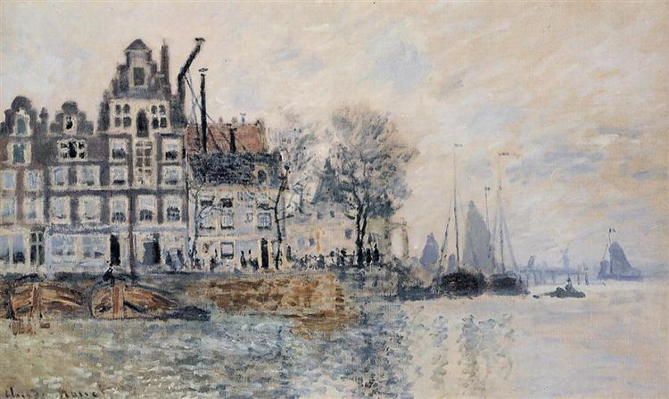 Вид  Амстердама, 1874 - Клод Моне