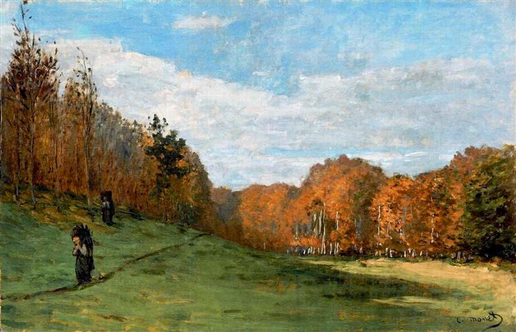 Woodbearers in Fontainebleau Forest, 1864 - Claude Monet