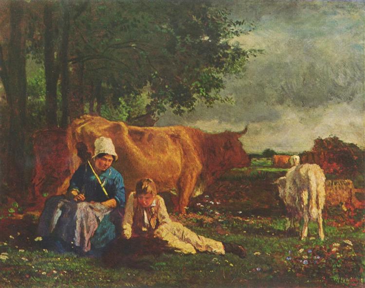 Pastoral Scene, c.1860 - 康斯坦·特魯瓦永