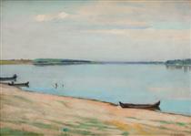 Boats on the Shore of Danube - Константин Артакино