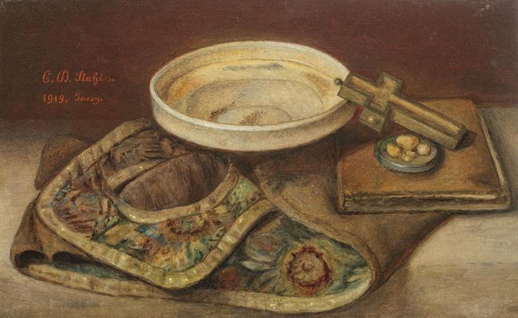 Still Life With Christian Artefacts, 1919 - Constantin Stahi