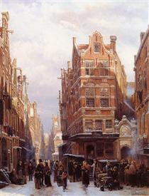 The Jewish quarter in Amsterdam - Корнелис Спрингер