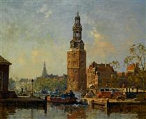 A View of the Montelbaanstoren Amsterdam - Cornelis Vreedenburgh