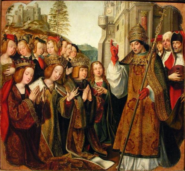 Bênção de Santa Auta em Lisboa, 1520 - Cristovao de Figueiredo