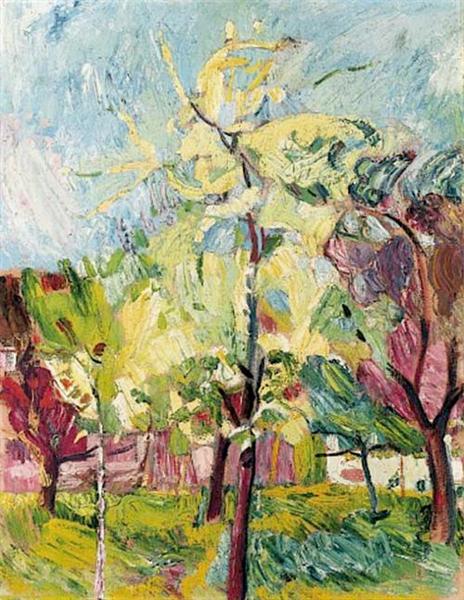 Blühende Bäume, 1922 - Куно Амье