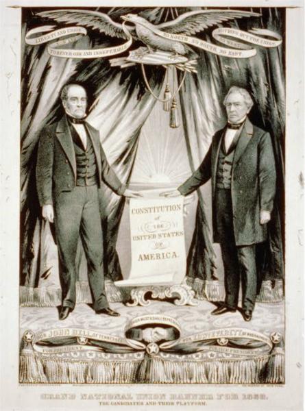 Campaign poster for 1860 U.S. presidential candidate John Bell and his running mate, Edward Everett, 1860 - Currier and Ives