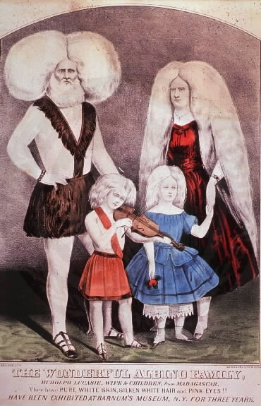 The Wonderful Albino Family, 1872 - Currier & Ives