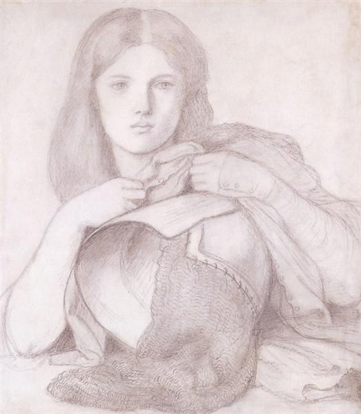 My Lady Greensleeves, c.1860 - 1863 - Данте Габриэль Россетти