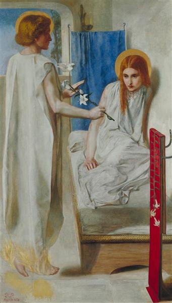 The Annunciation, 1849 - 1850 - Dante Gabriel Rossetti