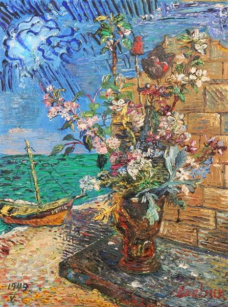 Flowers near the sea, 1949 - David Burliuk