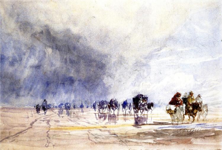 Crossing Lancaster Sands, 1849 - David Cox