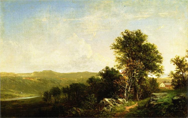 Landscape with House, 1864 - Дэвид Джонсон