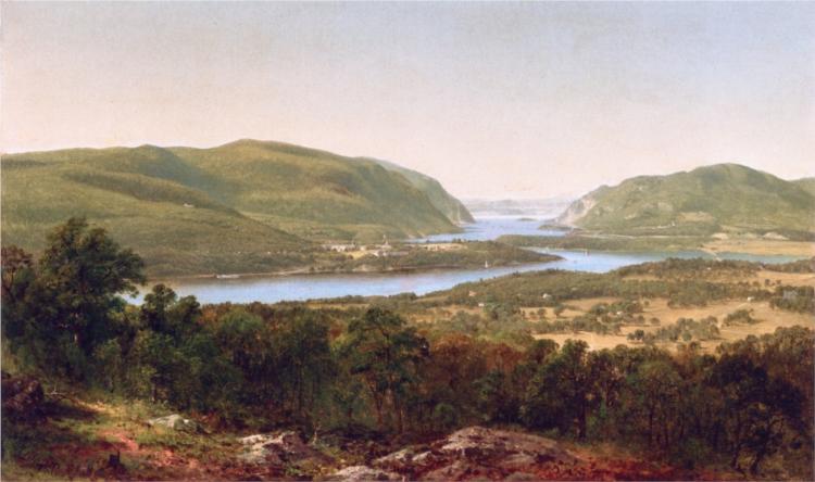 View from Garrison, West Point, New York, 1870 - Дэвид Джонсон