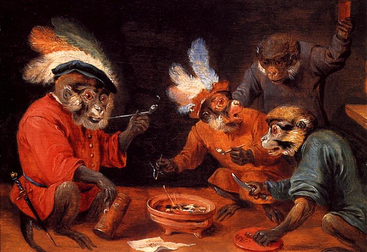 Monkey Tavern - David Teniers, o Jovem