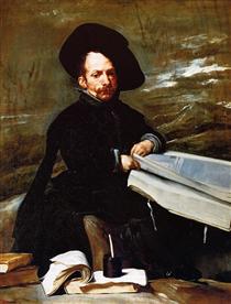 A Dwarf Holding a Tome in His Lap - Diego Velázquez