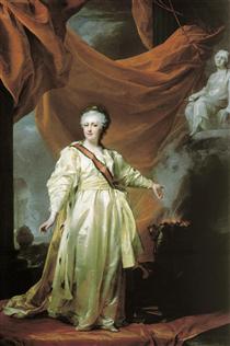 Екатерина II в виде Законодательницы в храме богини Правосудия - Дмитрий Левицкий