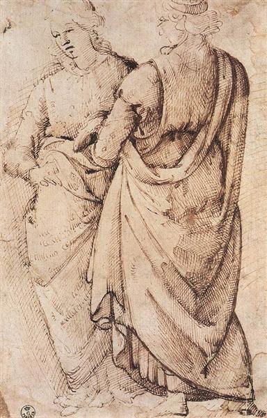 Study of Two Women, c.1486 - Domenico Ghirlandaio