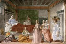 The Birth of St. John the Baptist - Domenico Ghirlandaio