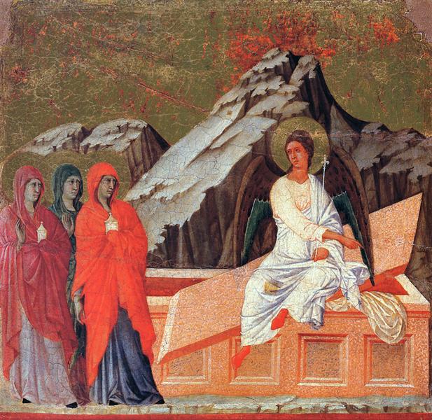 The Three Marys at the Tomb, 1308 - 1311 - Дуччо