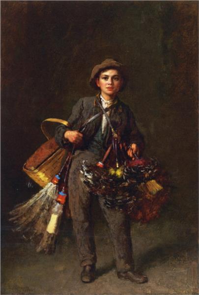 Feather Duster Boy, 1880 - Jonathan Eastman Johnson