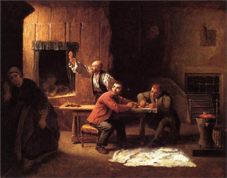 The Counterfeiters, 1853 - Jonathan Eastman Johnson