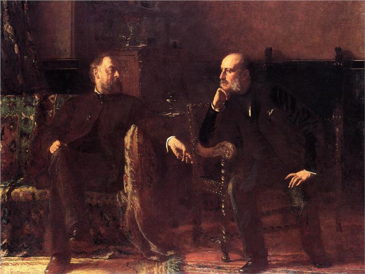 The Funding Bill - Portrait of Two Men, 1881 - Jonathan Eastman Johnson