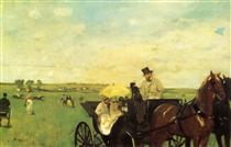 A Carriage at the Races - Edgar Degas