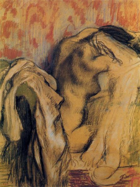 После купания. Женщина вытирается, c.1905 - c.1907 - Эдгар Дега