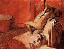 After the Bath - Edgar Degas