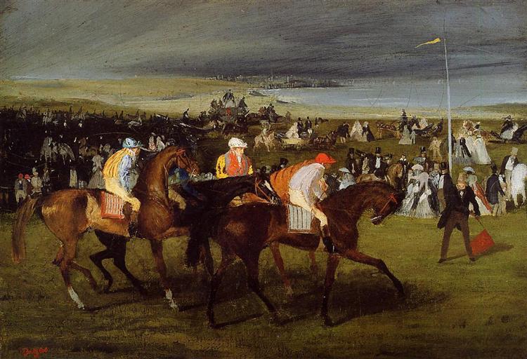 At the Races. the Start, 1861 - 1862 - Едґар Деґа