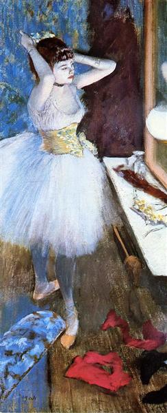 Dancer in Her Dressing Room, c.1879 - Едґар Деґа