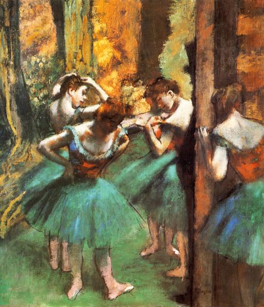 Танцовщицы в розовом и зеленом, 1890 - Эдгар Дега