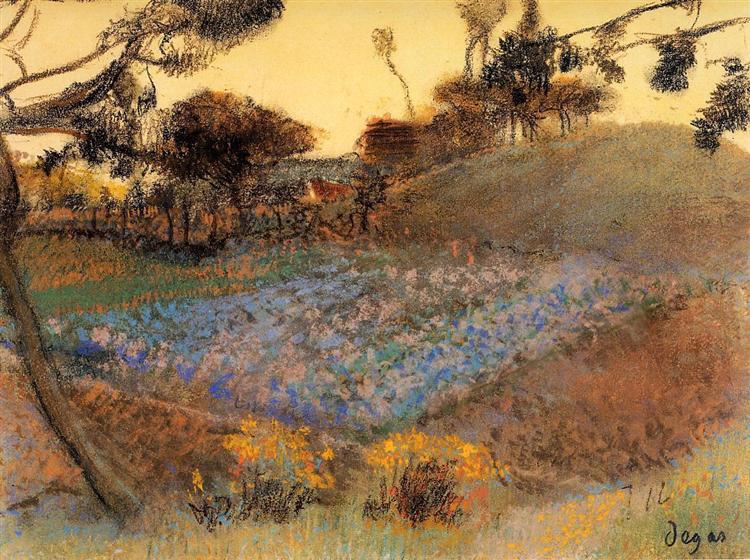Field of Flax, 1891 - 1892 - Edgar Degas