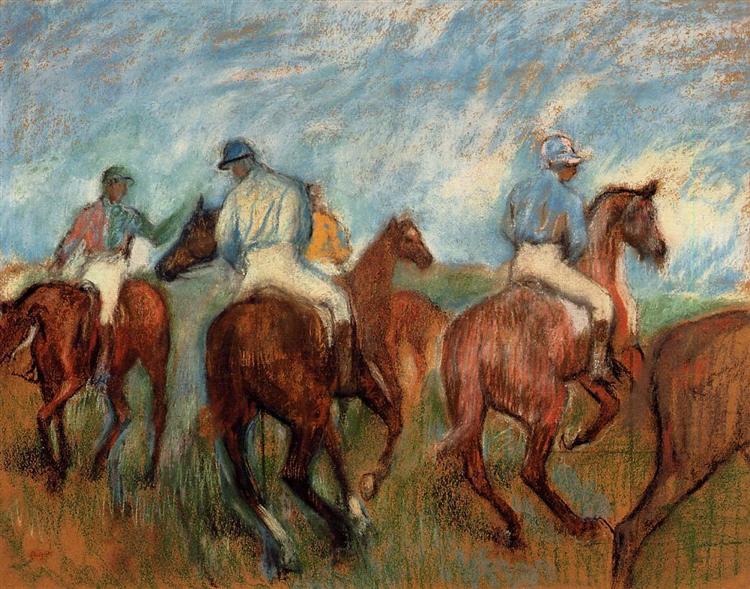 Jockeys, c.1885 - c.1900 - Edgar Degas