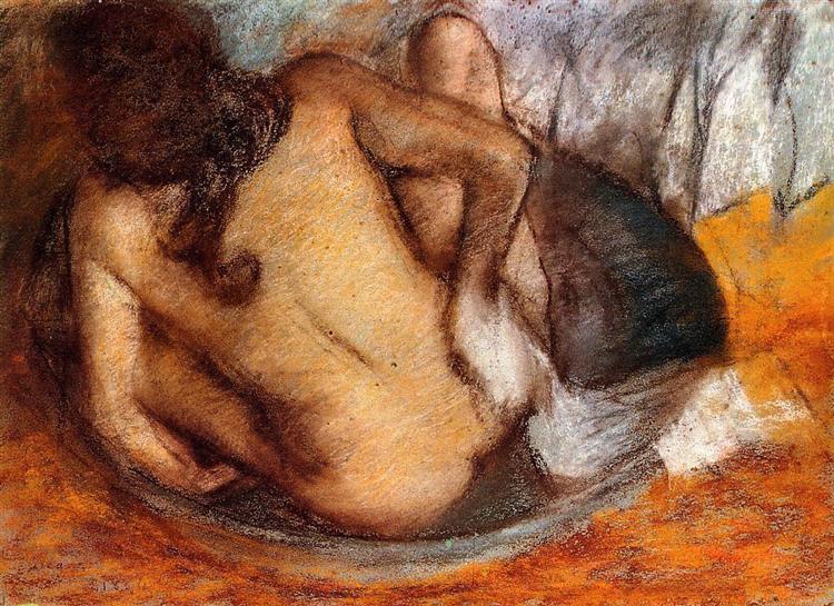 Nude in a Tub, 1884 - Едґар Деґа