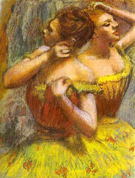 Two Dancers (pastel on paper), 1898 - 1899 - Edgar Degas