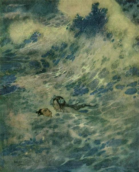 The Little Mermaid Saved the Prince - Edmund Dulac