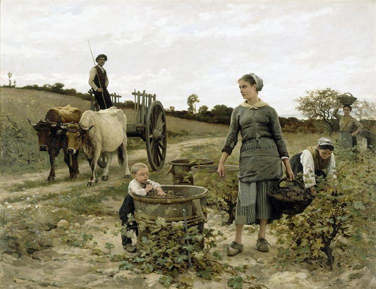 Corner of the vineyard, Languedoc, 1886 - Эдуард Деба-Понсан