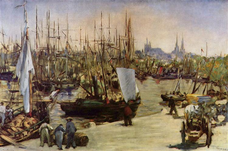 The Port of Bordeaux, 1871 - Edouard Manet