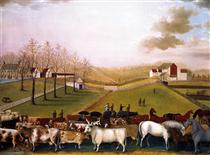 An Indian Summer View of the Farm & Stock of James C. Cornell - Эдвард Хикс
