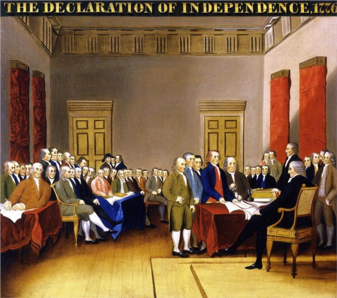 The Declaration of Indepenence, 1845 - Edward Hicks