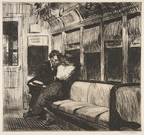 Night on the El Train, 1918 - Edward Hopper