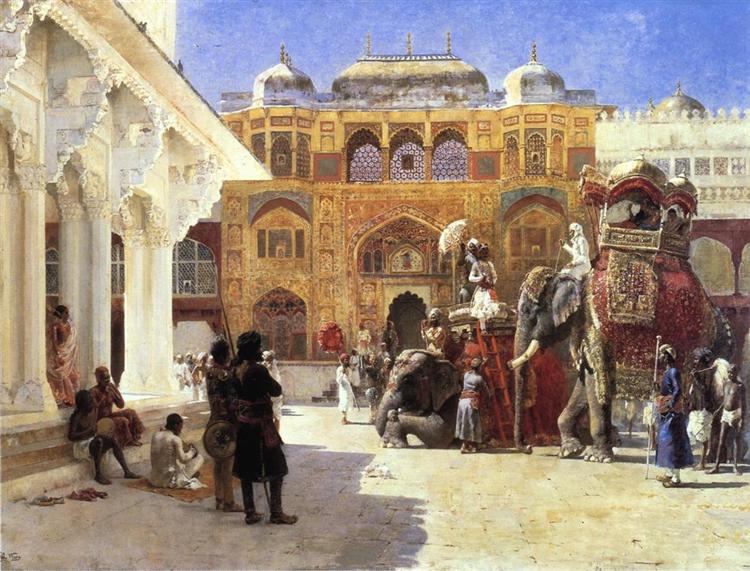 Arrival of Prince Humbert, the Rahaj, at the Palace of Amber - Edwin Lord Weeks