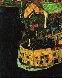 City on the Blue River - Egon Schiele