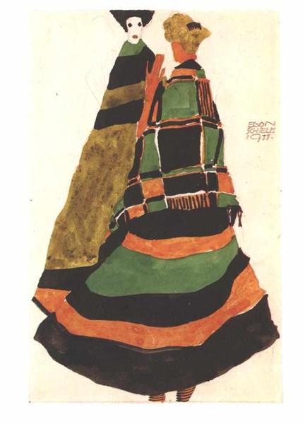 Design for a postcard, 1911 - Egon Schiele