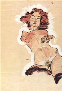 Female nude - Egon Schiele