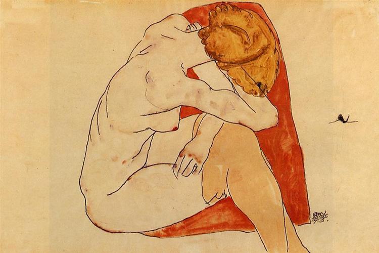 Сидяча жінка, 1913 - Егон Шиле