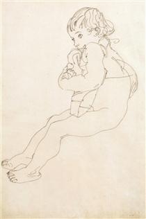 Sitting Child - Egon Schiele