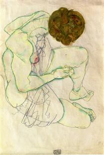 Sitting Woman - Egon Schiele