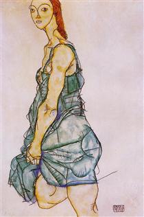 Upright Standing Woman - Egon Schiele